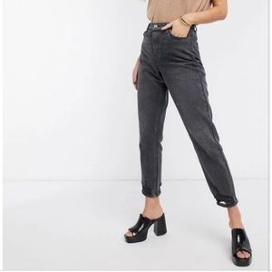 Topshop distressed hem mom jean
